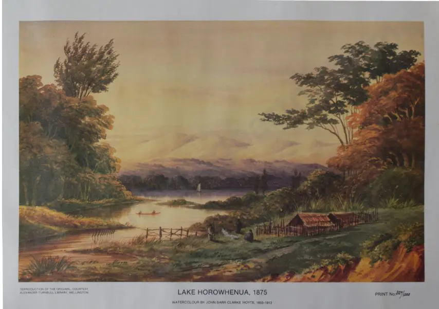 HOYTE, John Barr Clarke (1835-1913) - Lake Horowhenua Image 1++