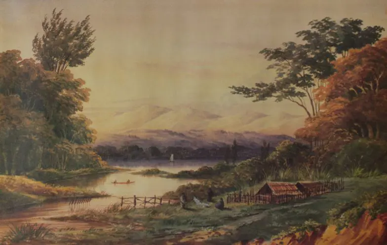 HOYTE, John Barr Clarke (1835-1913) - Lake Horowhenua Image 1++