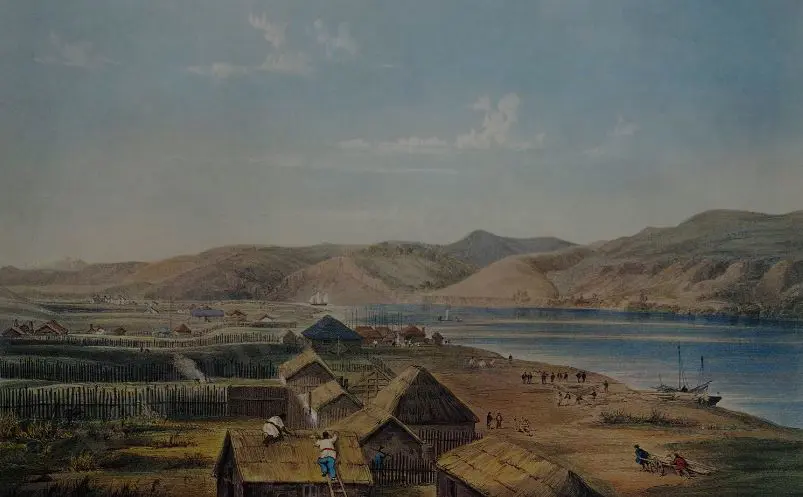 MEIN-SMITH. Captain W. (1799-1869) - Town of Petre, Wanganui River, 1841 Image 1++