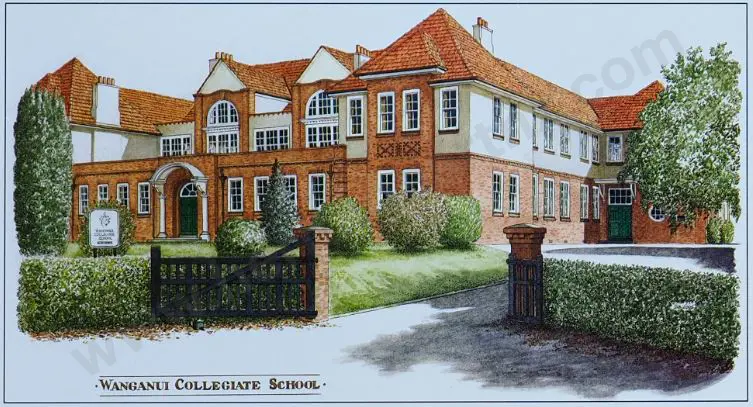 BATTARBEE, David (1939-) - Collegiate School Whanganui - Montage of Various Buildings Image 1++
