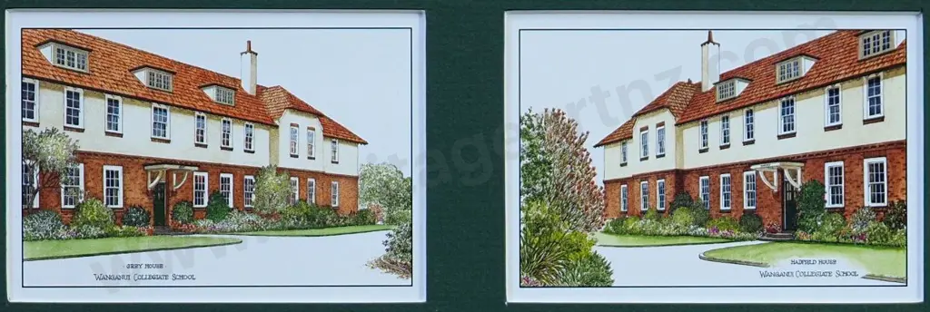 BATTARBEE, David (1939-) - Collegiate School Whanganui - Montage of Various Buildings Image 1++