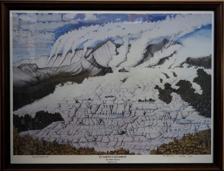 HAMON, Rei (1919-2008) - Te Tarata Cauldron (The White Terraces) Image 1++