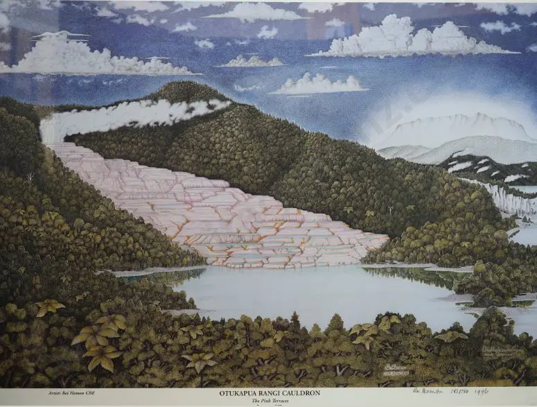 HAMON, Rei (1919-2008) - Otukapua Rangi Cauldron (The Pink Terraces) Image 1++