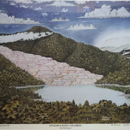 HAMON, Rei (1919-2008) - Otukapua Rangi Cauldron (The Pink Terraces)