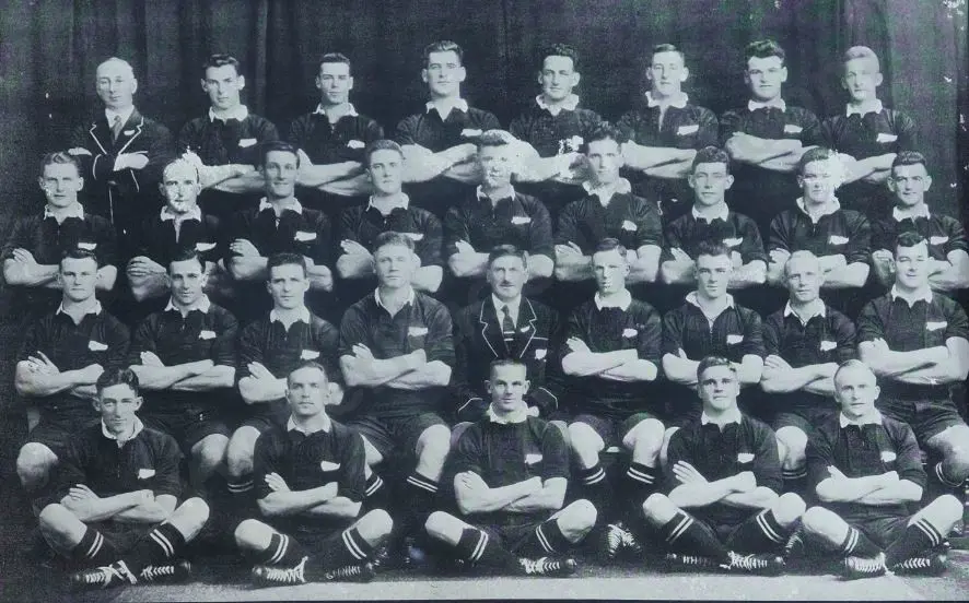 PHOTOGRAPHER, Unknown - All Blacks, 1928 showing Team, Games Played during Tour of South Africa Image 1++