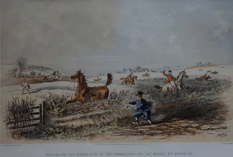 BROWNE, Hablot Knight (1815-1882) - Pippins on the Wrong Side of the Hedge Image 1++