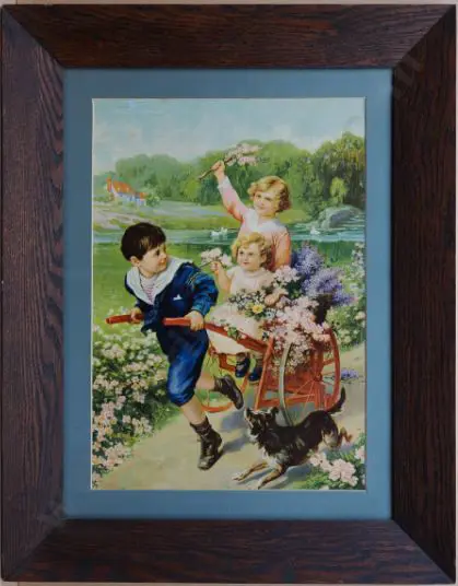 UNKNOWN Artist - Children and Cart Image 1++