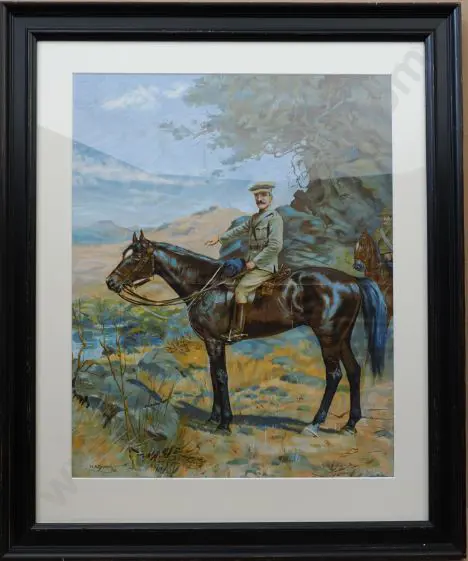 BOWRING, Walter Armiger (1874-1931) - Boer War, New Zealand Soldier on Horseback Image 1++