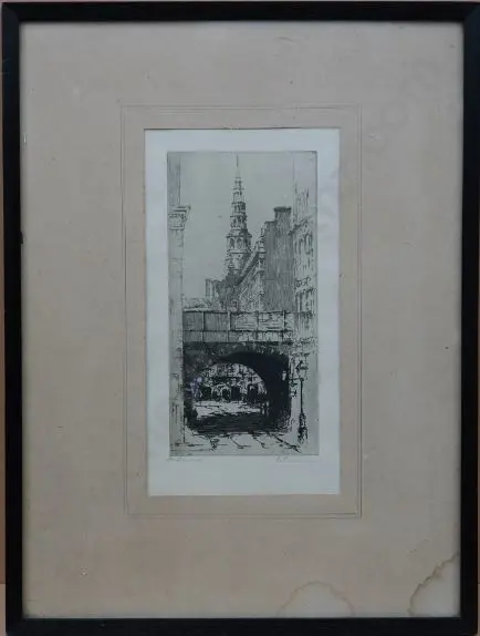 GRAHAM, Peter, R.A. (1836-1921) - St Bride's Church Spire, London Image 1++