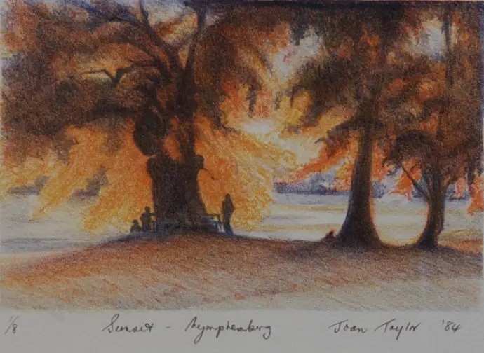 TAYLOR, Joan (Active 1970s/80s) - Sunset Nympenburg '84 Image 1++