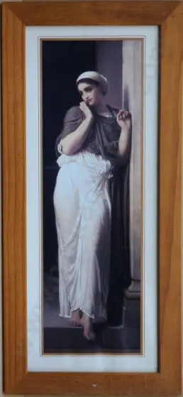 UNKNOWN Artist - Lady Standing by Pillar Image 1++