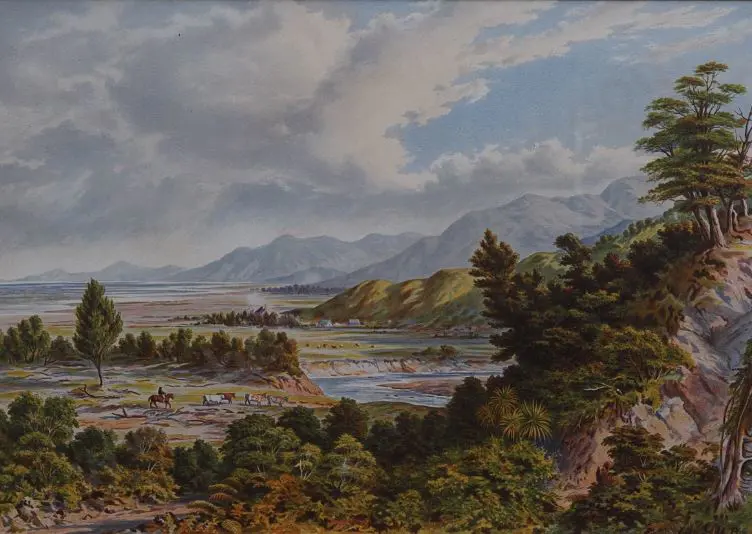 BARRAUD, Charles Decimus (1822-1897) - Wairarapa Lake Image 1++