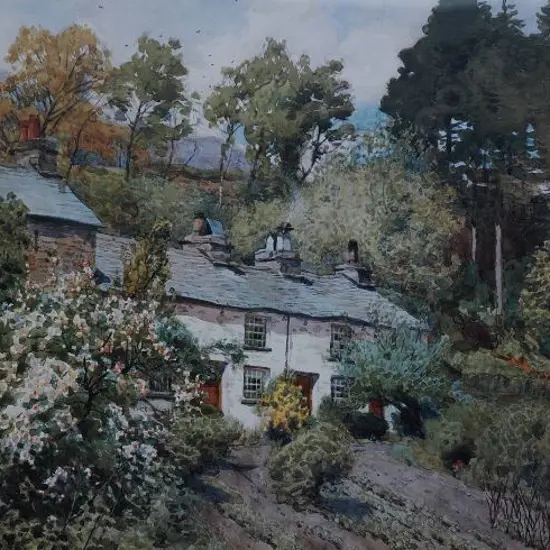 COOPER, Alfred Heaton (1863-1929) - Milldam Cottages, Coniston, UK
