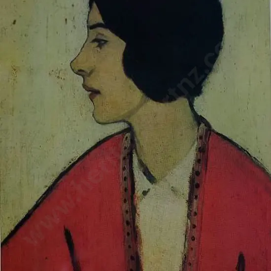 McINTYRE, Raymond (1879-1933) - Woman in Rose Jacket, 1913