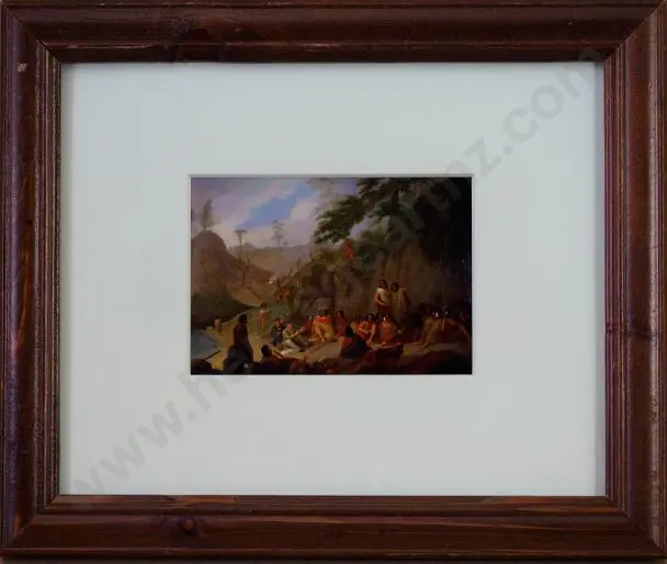 EARLE, Augustus (1793-1838) - Meeting of the Artist & Hongi at The Bay of Islands, November 1827 Image 1++