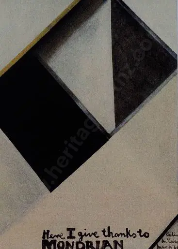 McCAHON, Colin (1919-1987) - Here I Give Thanks to Mondrian Image 1++