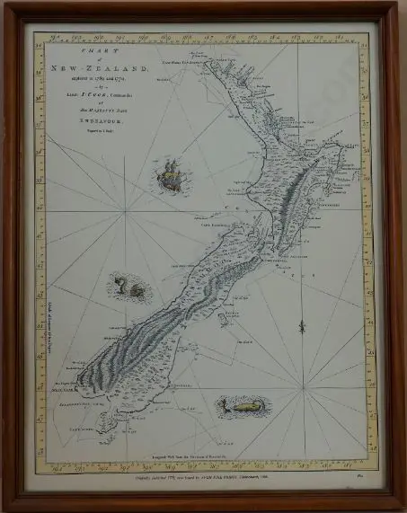 BAYLY, John (Cook's Voyages) - Chart of New Zealand - Explored in 1769 and 1770 Image 1++