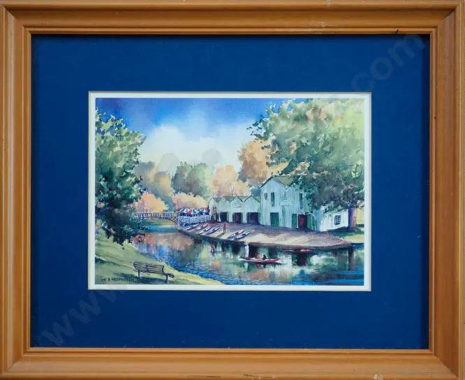 RASMUSSEN, Jan (20th Cent.) - Antigua Boat Sheds, Avon River, Christchurch Image 1++