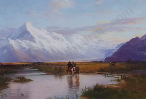 GIBB, John (1831-1909) - Mount Cook from Tasman Valley, 1891 Image 1++