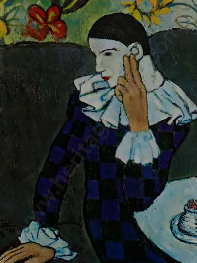 PICASSO, Pablo (1881-1973) - Harlequin, Paris, 1901 Image 1++