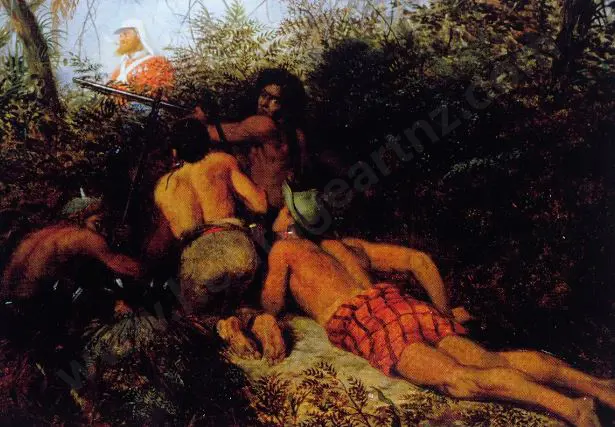STRUTT, William (1825-1915) - Maoris Waiting in Ambush Image 1++