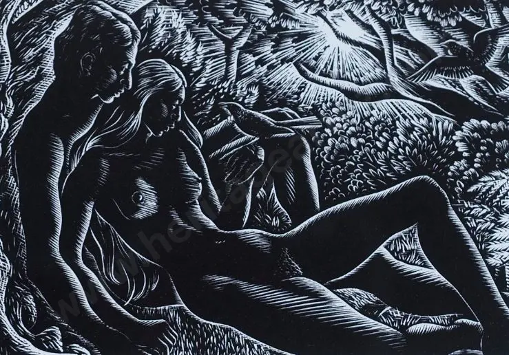 TAYLOR, E. Mervyn (1906-1964) - Idyll, 1949 (Considered to be his most beautiful work) Image 1++