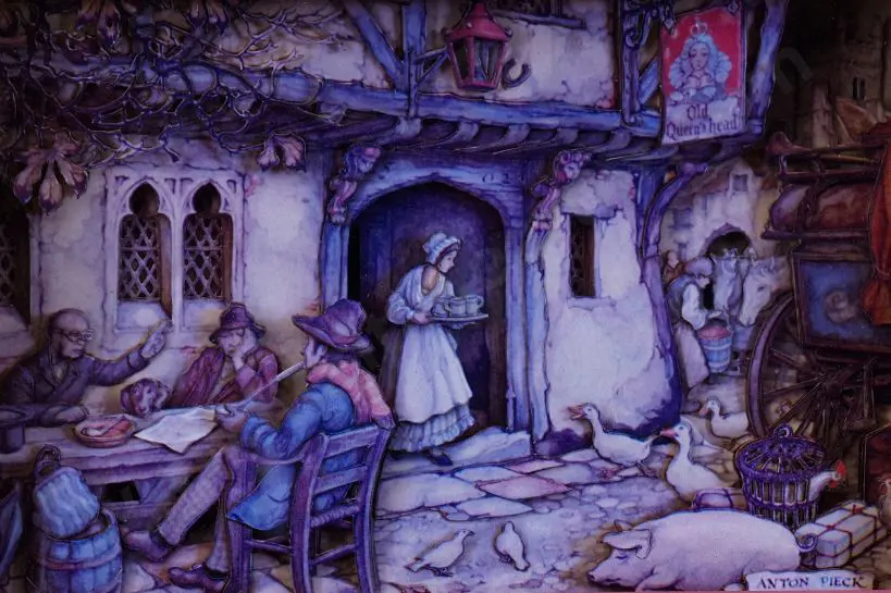 PIECK, Anton (1895-1987) - Inn with People Dining and Drinking Image 1++