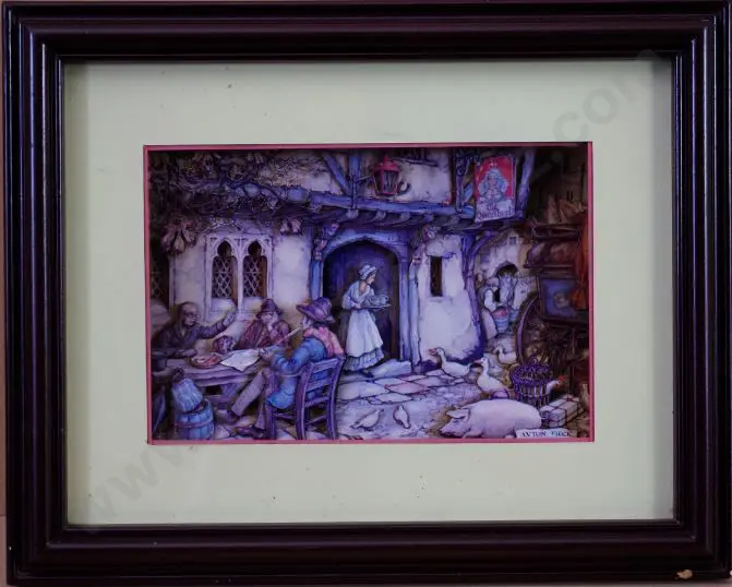 PIECK, Anton (1895-1987) - Inn with People Dining and Drinking Image 1++