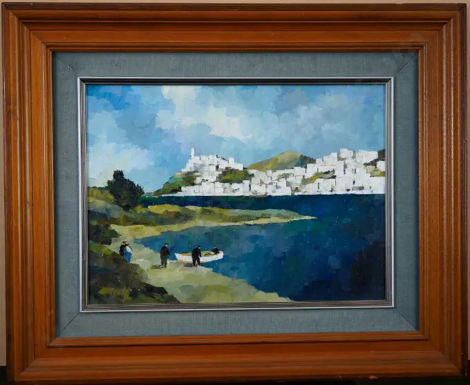 ESPLIN, Tom (1915-2005) - Paros from the Bay, Greece Image 1++