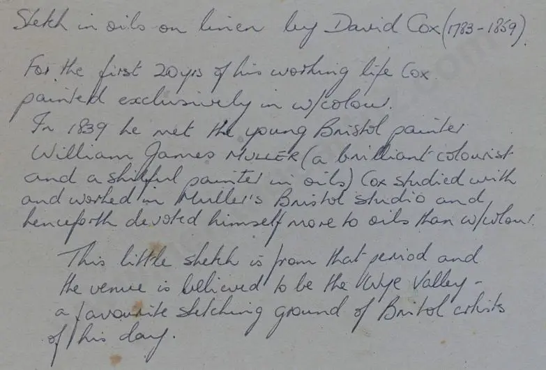 COX, David (1783-1859) - Pastoral Scene Image 1++