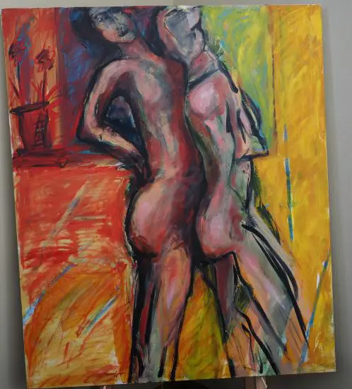 BENSON-COOPER, Lex (1953-) - Standing Couple - Nude - Stylised Image 1++