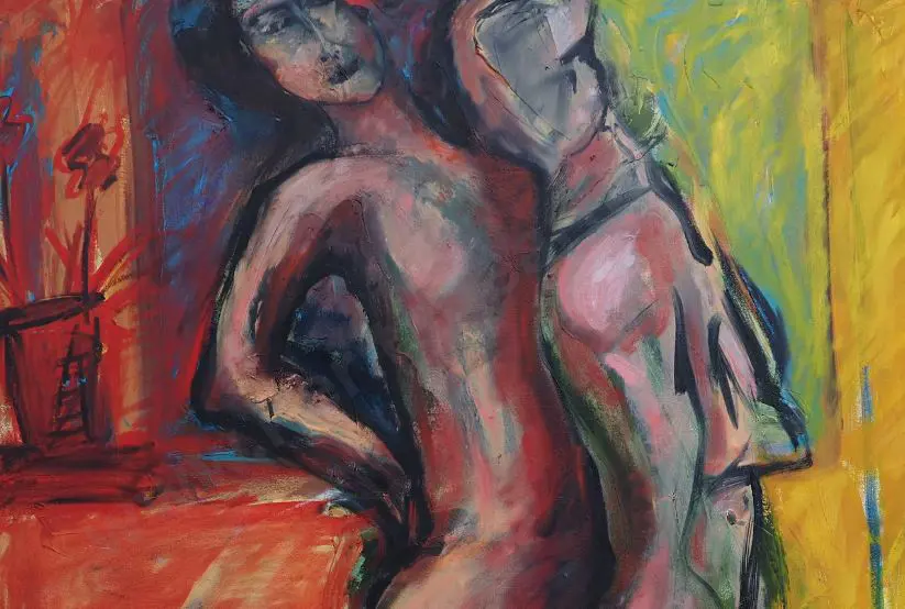 BENSON-COOPER, Lex (1953-) - Standing Couple - Nude - Stylised Image 1++