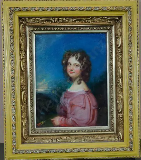 UNKNOWN Artist - Colonial Portrait Mabel Thompson, Aged 17 Image 1++
