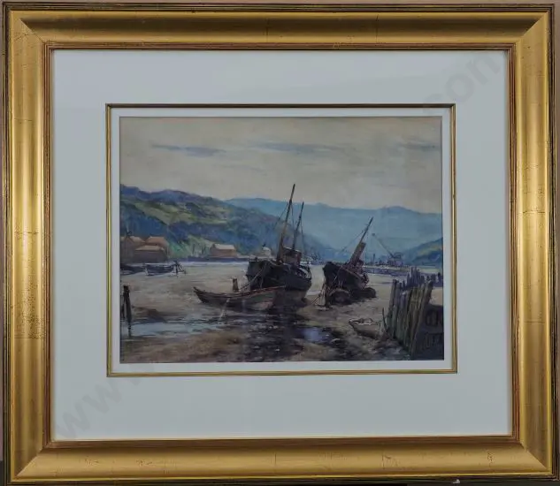 UNKNOWN Artist - Boats in Bay Image 1++