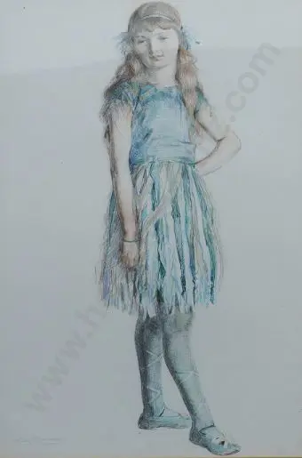 RICHARDSON, Harry Linley (1878-1947) - Artist's Daughter in Ballet Dress Image 1++