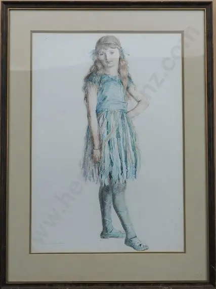 RICHARDSON, Harry Linley (1878-1947) - Artist's Daughter in Ballet Dress Image 1++