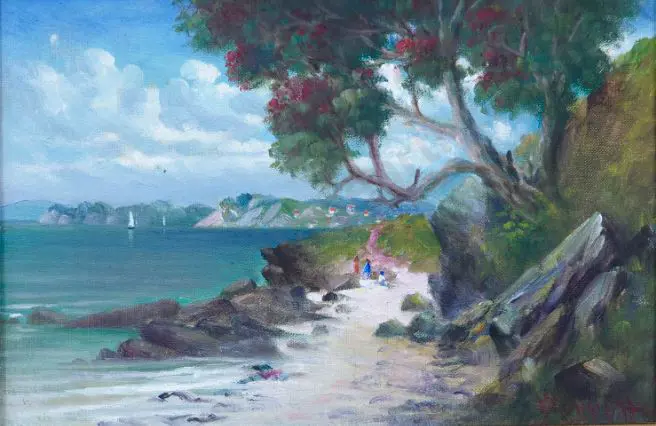 PERRETT, John Douglas (1859-1937) - Near Northhead - Auckland Image 1++