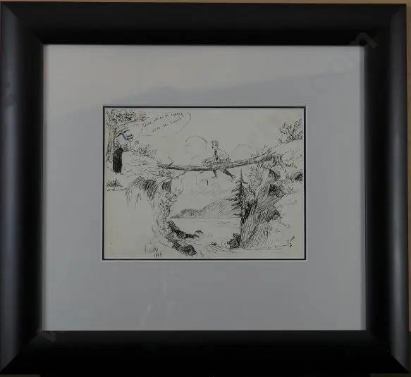 LINDSAY, Norman (1879-1969) - "George, do be careful with the lunch" Image 1++