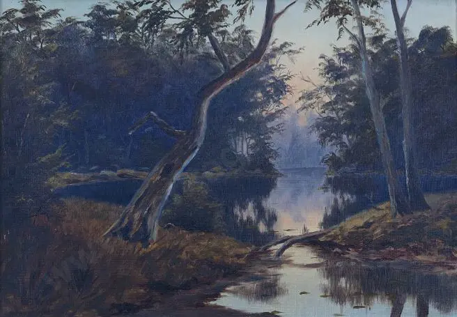 CHRISTMAS, Ernest W.  (1861-1918) - On the Murray River, 1891 Image 1++