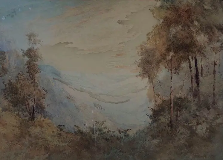 COCKS, Robert Sidney (1866-1939) - Blue Mountains, NSW, Australia Image 1++