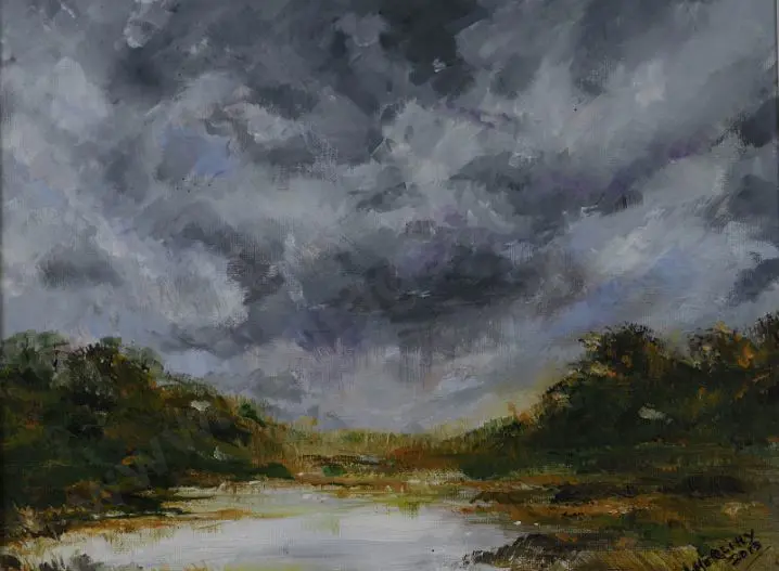 HERLIHY, Louise - Winter Scene with Storm Clouds Image 1++