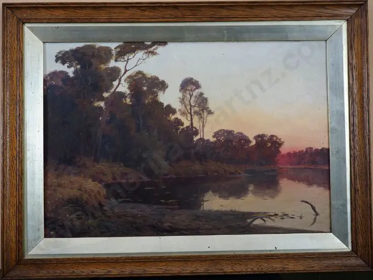 CHRISTMAS, Ernest W. (1961-1918) - Lake & Trees Image 1++