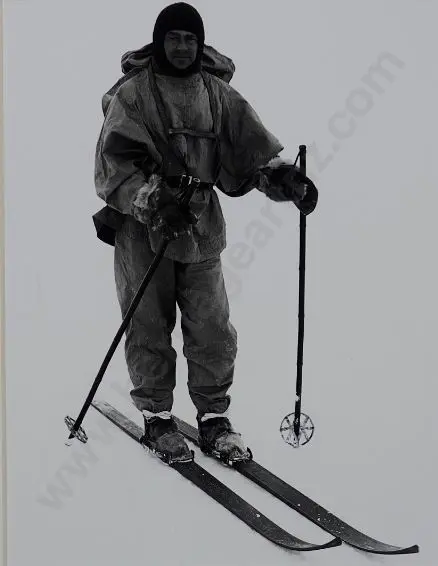 PONTING, Herbert (1870-1935) - Capt Robert Scott, in the Antarctic, on Skis, 1911 Image 1++