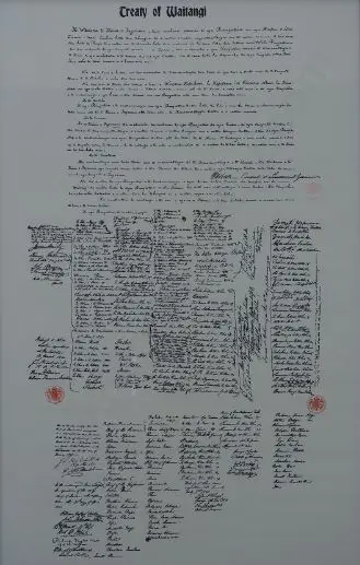 TREATY of WAITANGI - Treaty of Waitangi -  facsimile with raised embossing Image 1++