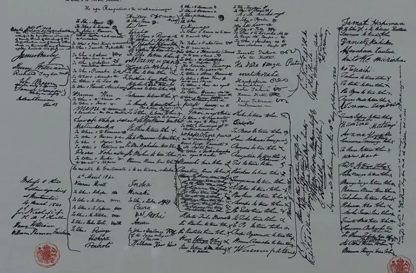 TREATY of WAITANGI - Treaty of Waitangi -  facsimile with raised embossing Image 1++