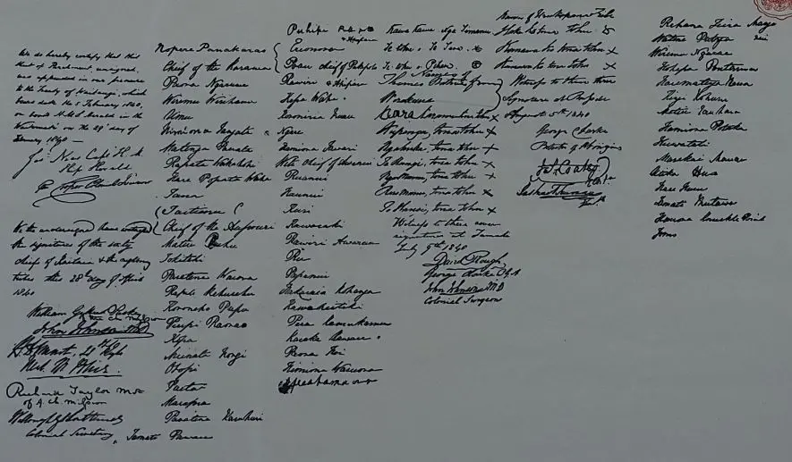 TREATY of WAITANGI - Treaty of Waitangi -  facsimile with raised embossing Image 1++