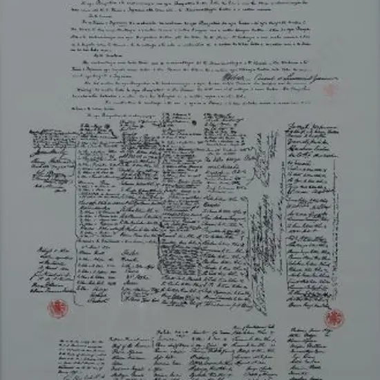 TREATY of WAITANGI - Treaty of Waitangi -  facsimile with raised embossing