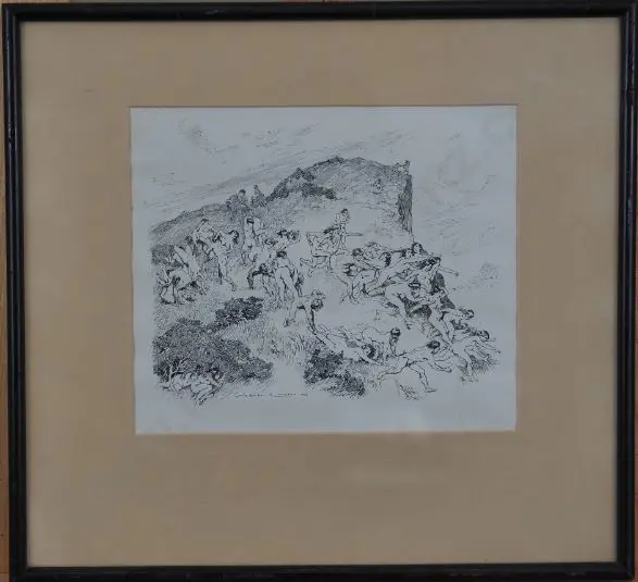 LINDSAY, Norman (1879-1969) - Mass Rape - Dated 1915 Image 1++