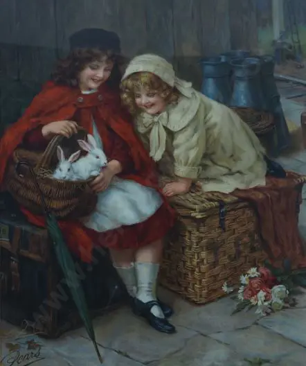 KNOWLES, George Sheridan (1863-1931) - Pets (original Pears Print 1913) Image 1++