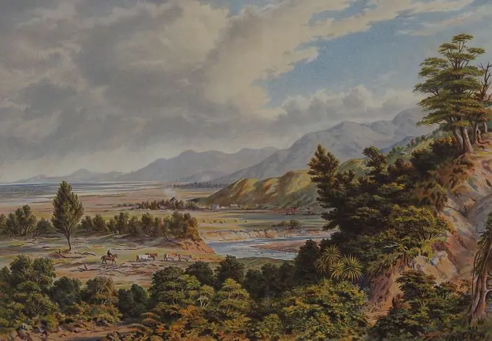 BARRAUD, Charles Decimus (1822-1897) - Wairarapa Lake Image 1++